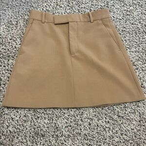 Zara Camel Midi Skirt